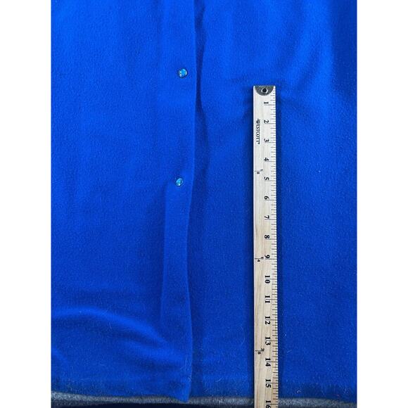 Cachet Robe Womens Large Blue Made In USA Vintage Embroidered Snap Sleepwear - Picture 8 of 11